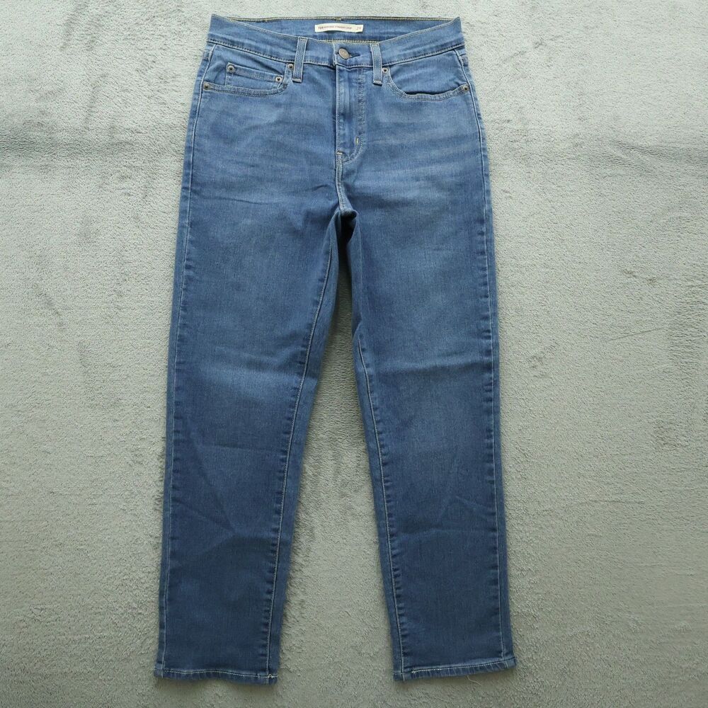 Levi's 724 Jeans Women's Size 29 Blue High-Rise Straight Crop Denim 26" Inseam